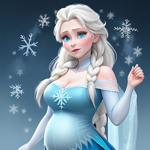 turn photo to 4k: Frozen 2 elsa pregnant