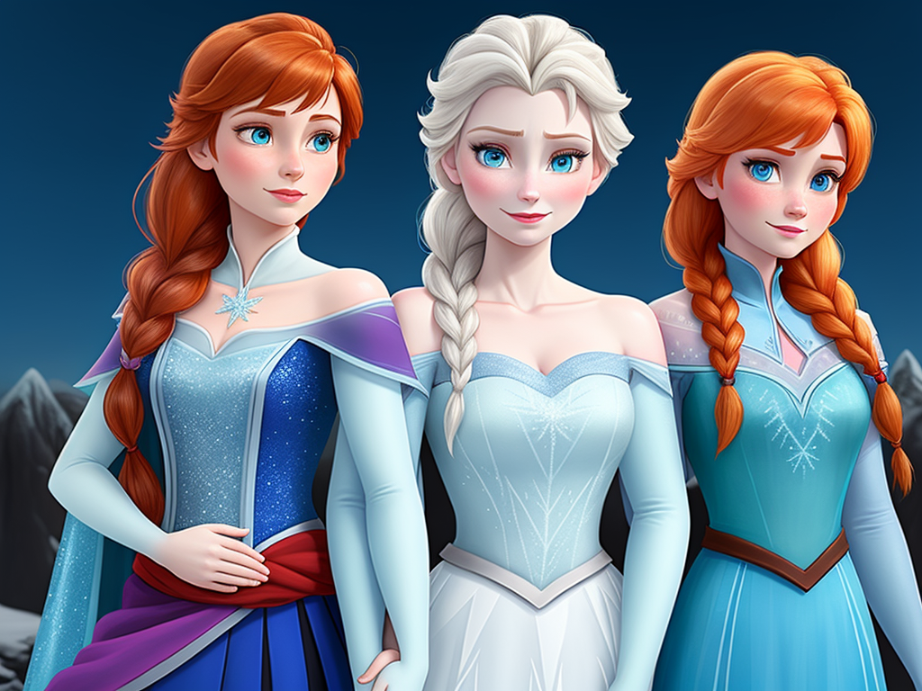 convert 4k: Frozen elsa and anna pregnant