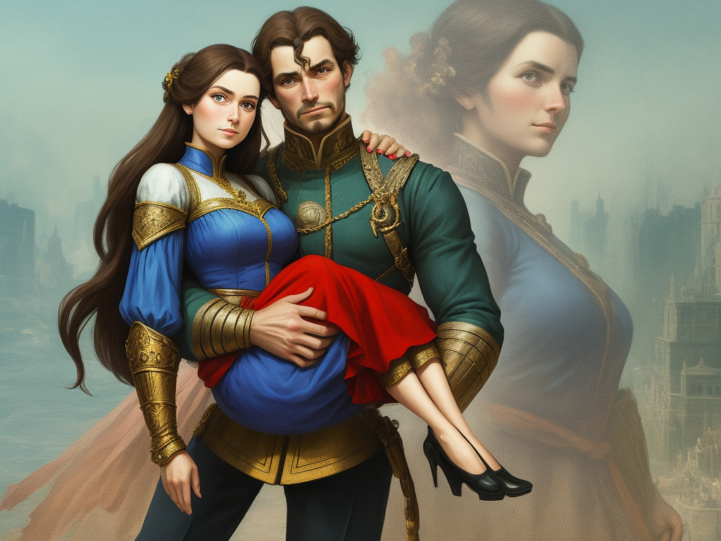 Ai image software Giantess woman holding man in one hand