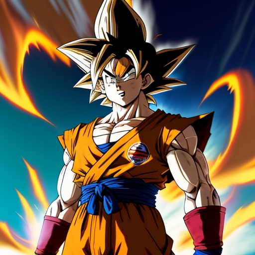 Low quality image: goku ssj