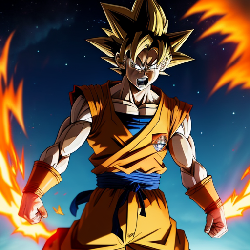 Generador de arte AI a partir de texto goku ssj | Img-converter.com