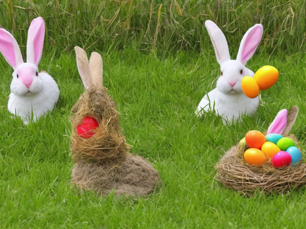 free-picture-gro-er-osterhase-und-buntes-osternest-in-gr-ner