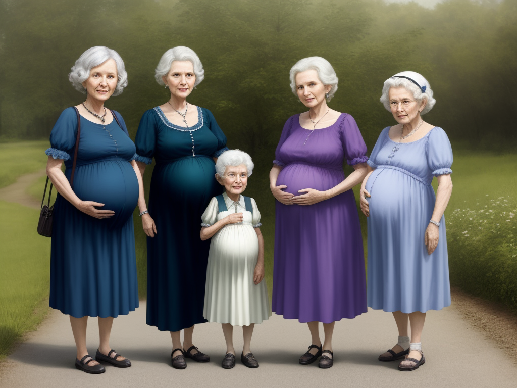 Ai Tool For Photos Group Of Pregnant Granny In Mini Skirt