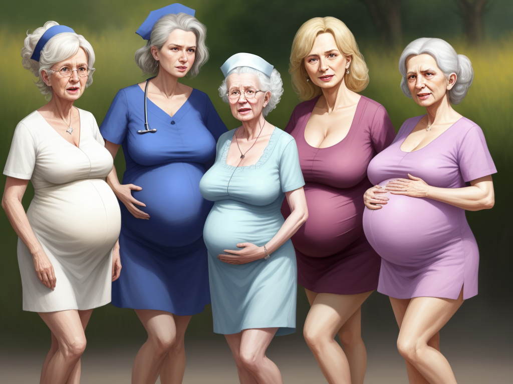 1920x1080 Converter Group Of Pregnant Granny Nurse Naturist