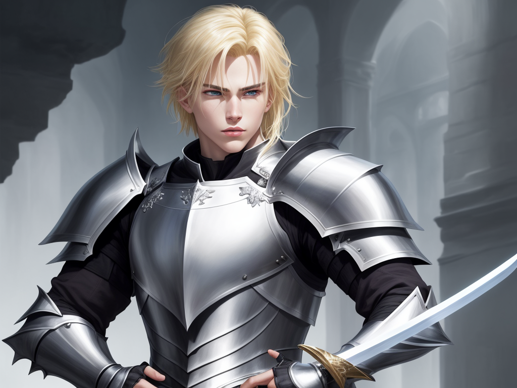 Generador de arte AI a partir de texto Handsome fantasy male knight