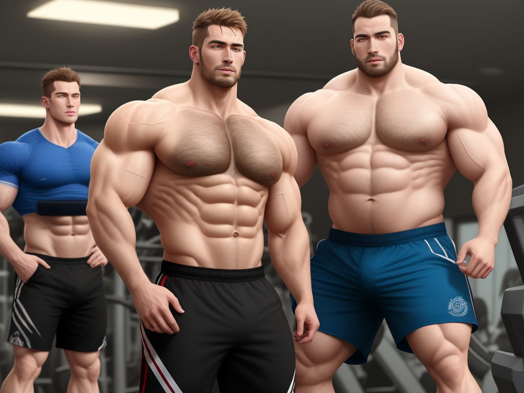 Convert Image To 4k Resolution Handsome Guys Gym Buddies Huge Bulge Massive 4782