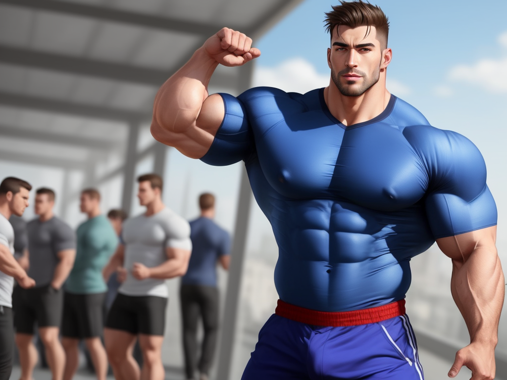 Ai Art Generator From Text Handsome Muscular Guys With A Huge Bulge Massive Img 9669