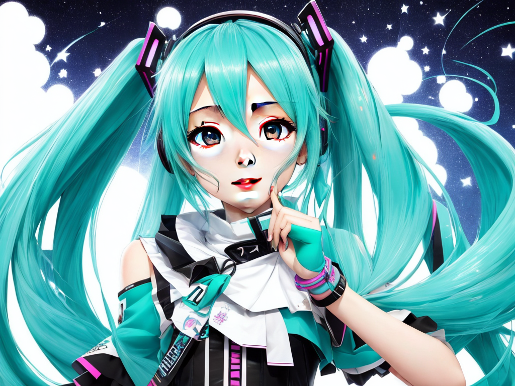 Ai Art Generator Z Tekstu Hatsune Miku Nude Exposed Exposed Breasts