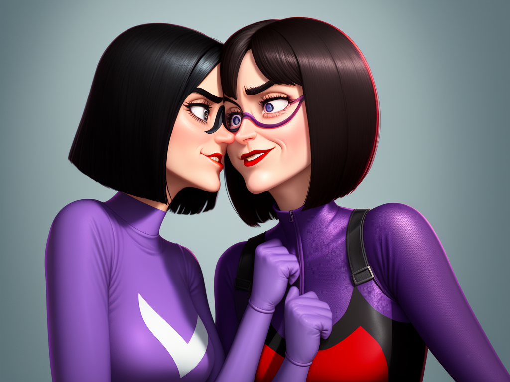 Photo Size Converter Helen Parr Kissing Violet Parr From The