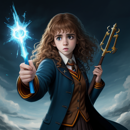 Convert pic: Hermione Granger in blue panties