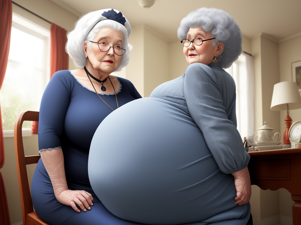 High Resolution Image Big Granny Showing Her Bigger Booty Sitting On
