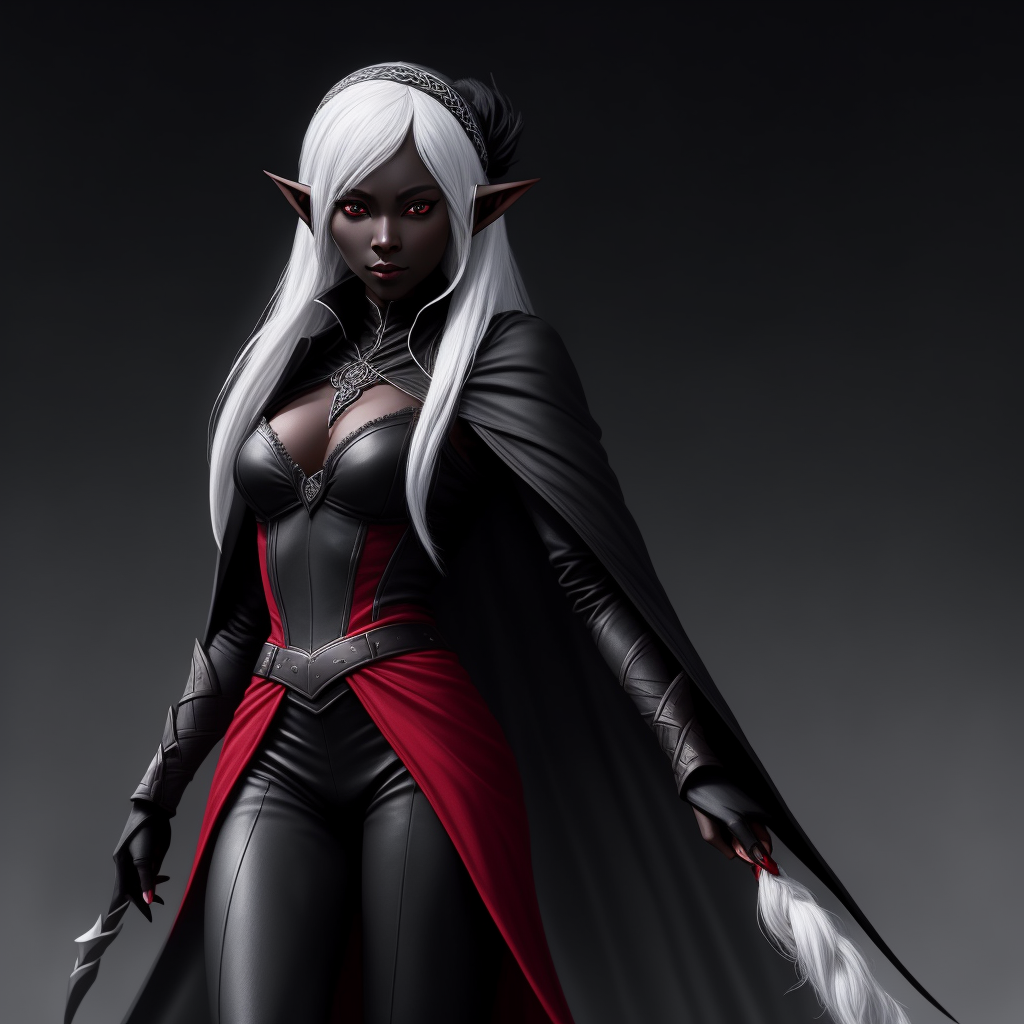 High Resolution Images Solo Female Drow Elf Rogue Sensual