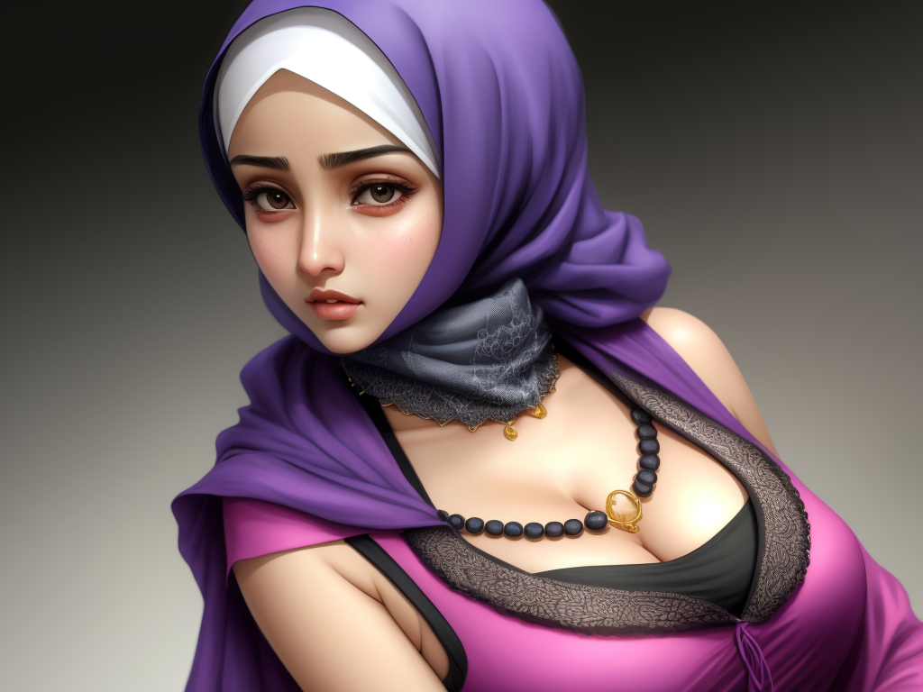 Ai Art Generator Aus Text Hijab Busty Sexy Cleavage Img