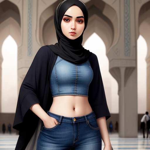 G N Rateur D Art Ai Partir D Un Texte Hijab Realistic Art Huge