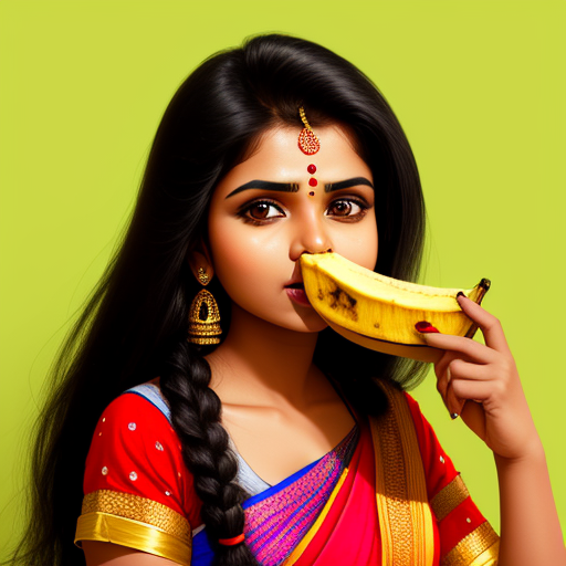 Higher Quality Picture Converter Hot Indian Girl Eating Banana