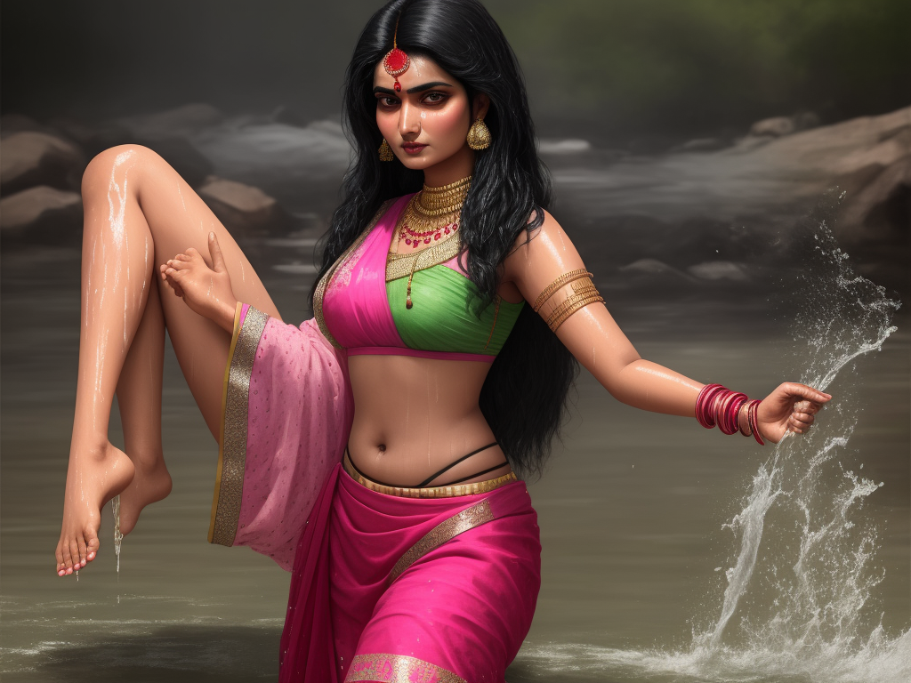 G N Rateur D Art Ai Partir D Un Texte Hot Indian Naked Girl With Black Hairs And Fair Img