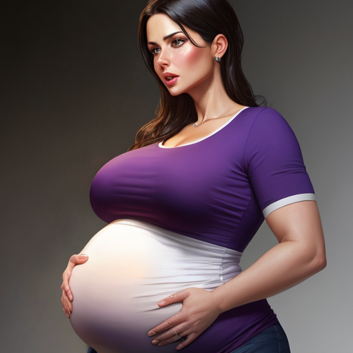 Upscale image hot pregnant woman