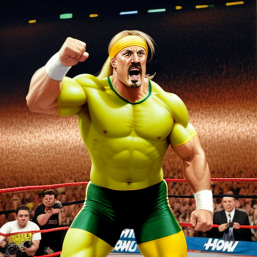 High res images: Hulk hogan ripping shirt in the middle of a