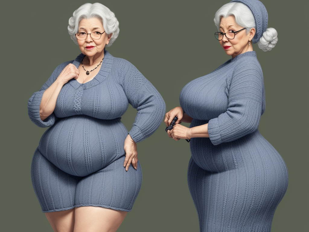 Image Convert Granny Big Booty Wide Hips Knitting 7647