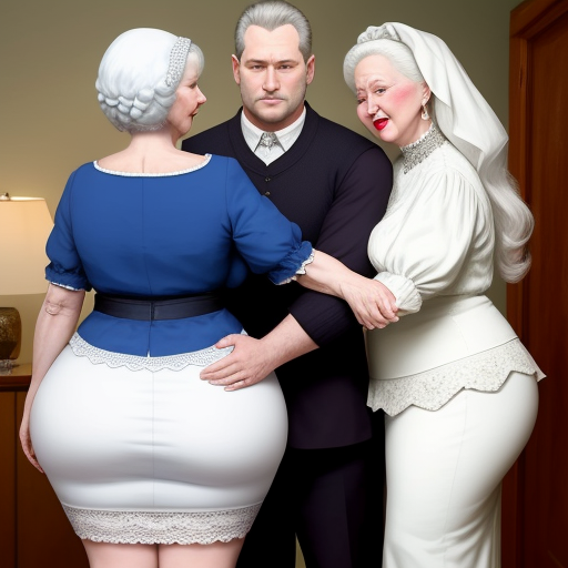 Image Convert White Granny Herself Big Booty Her Husband