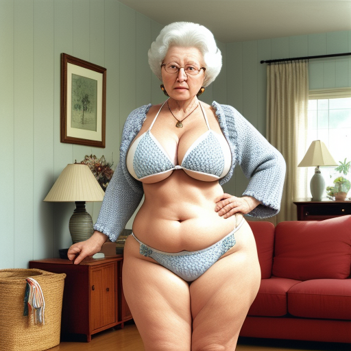 Image Converter Online White Grandma Wide Hips Big Thighs Knitting