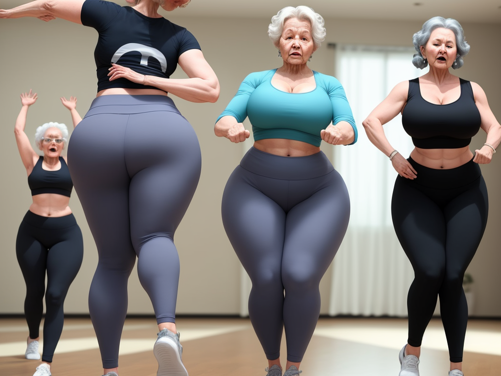 Image Generator Ai Granny Bigger Show Her Huge Saggy In Yoga Pants