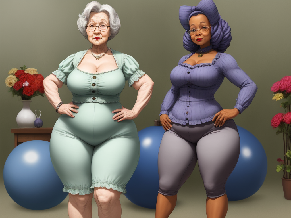 Image Upscale Granny Wide Hips Small