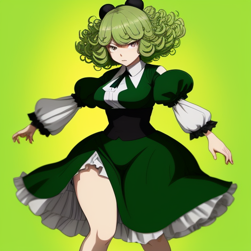 image upscaler: tatsumaki, Short stature, fat belly. She has