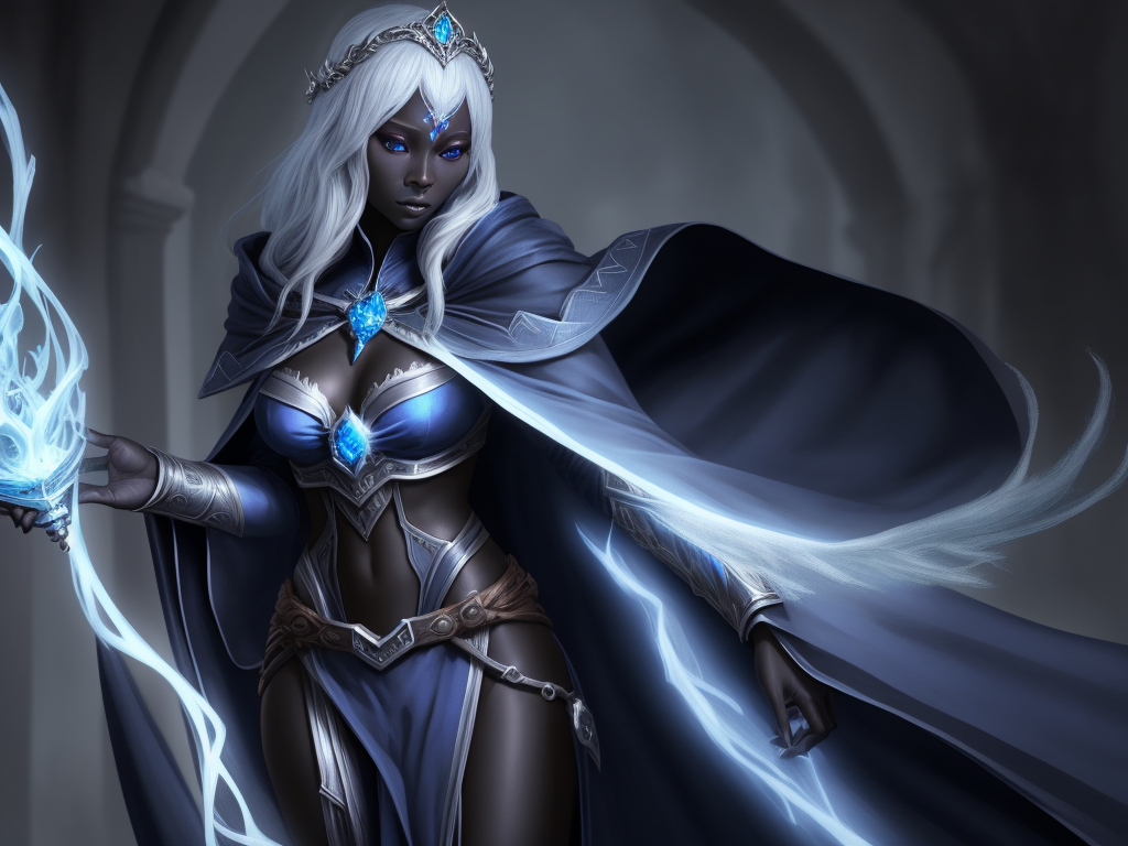 Increase Resolution Of Image: 1 Solo Female Drow Adventurer, Full 