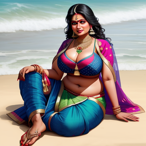 Ai Art Generator Do Texto Indian Big Boobs Mom In Bra With Saree Full