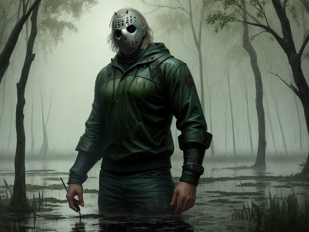 AI Art Generator from Text Jason Voorhees, standing, in full figure ...