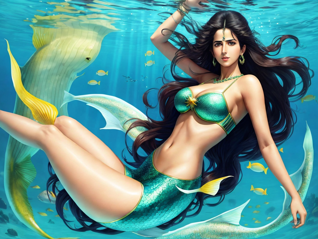 Turn Photo To 4k Katrina Kaif Busty Mermaid 