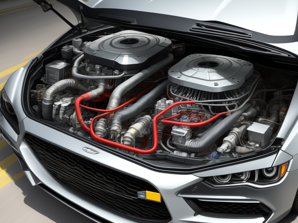 Image file converter leaking coolant from sport car radiator