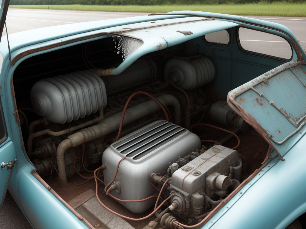 AI Art Generator from Text leaky radiator in the car