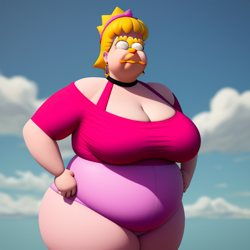 Generador De Arte Ai A Partir De Texto Lisa Simpson Als Ssbbw Girl Wird