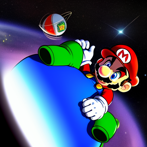 hi-res images: Mario shitting in space