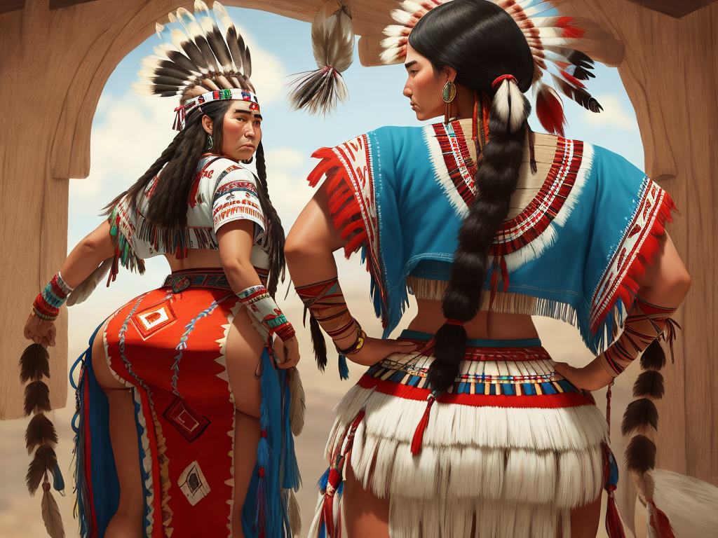 AI Art Generator from Text Native american indian girl big booty