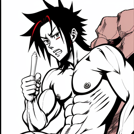 New Hentai Anime Naked Eijiro Kirishima Showing His Penis