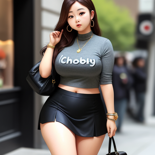 Photo In 4k Choubby Woman Thin Face Big Booty Mini Skirt