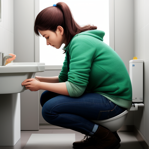 photo in 4k woman pooping