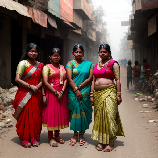 Photo Size Converter Indian Women Posing With Big In A Dirty Street