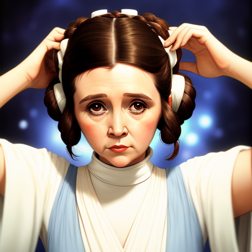 hi res pic: Princess Leia shy