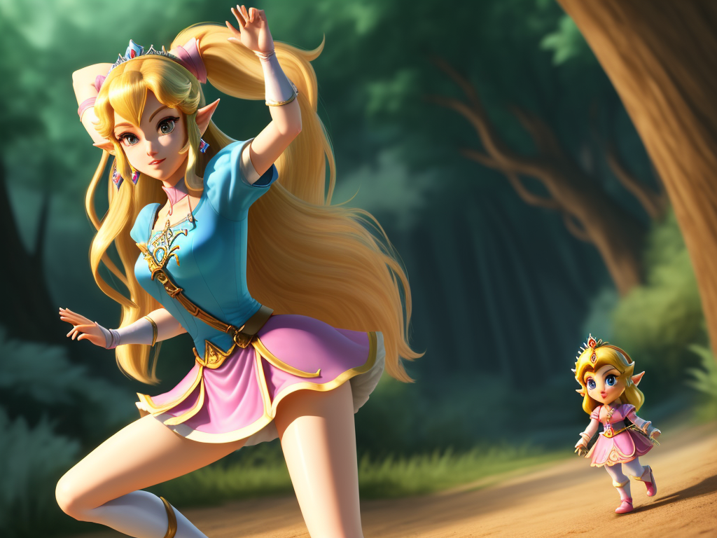 Ai Art Generator Aus Text Princess Zelda Princess Peach Nue Quu Ecarte Les Img 5275