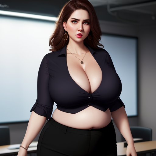 Generador De Arte Ai A Partir De Texto Realistic Big Boobs Woman Office Clothes Deep Img 0774