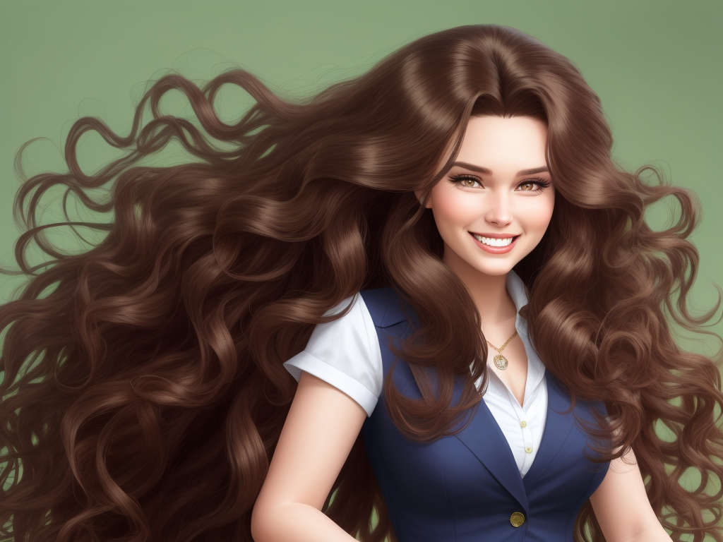 Convert Picture Realistic Girl Big Boobs Big Hair Very Long 5390