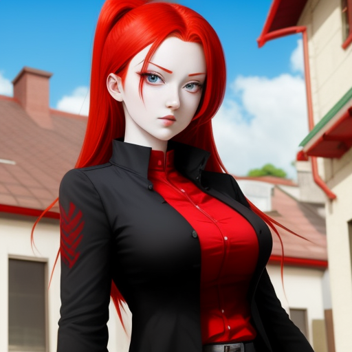 Ai Image Creator Rule 34 Anime Red Head Girl