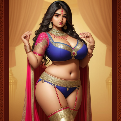 AI Art Generator from Text Sexy big boobs indian woman lingerie full nude | Img-converter.com