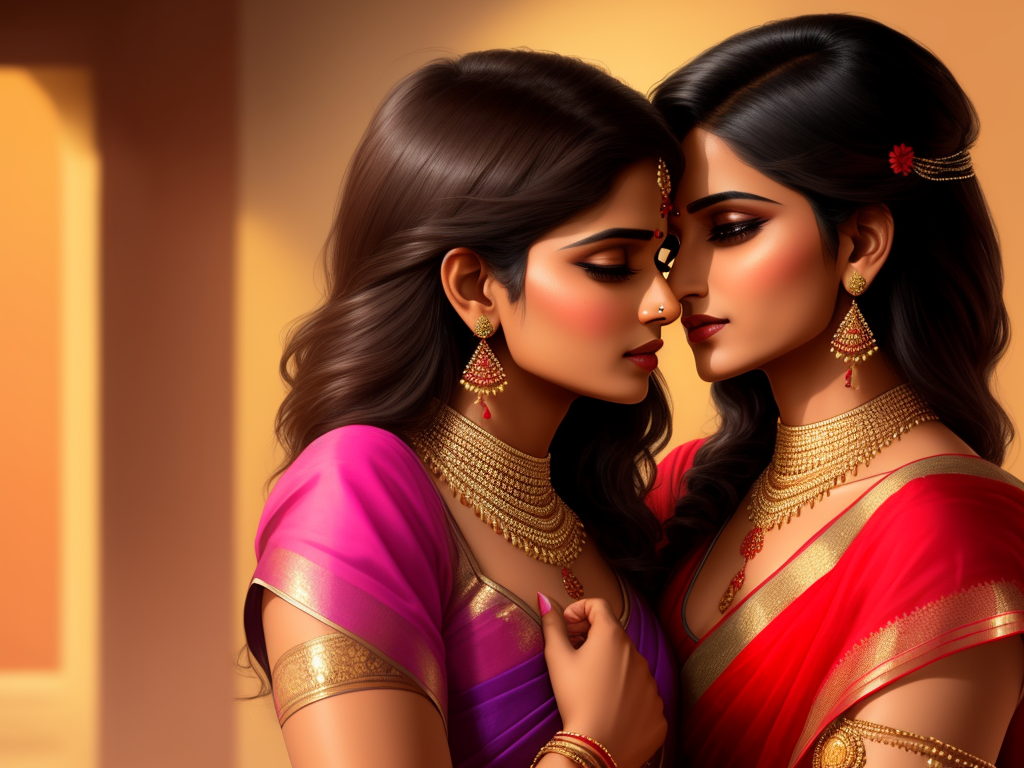Ai Art Generator From Text Sexy Indian Lesbian In Saree Ladies With Boobs Img 
