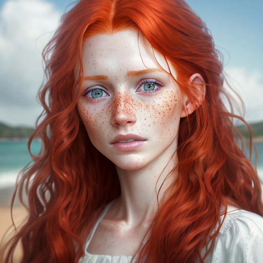 G N Rateur D Art Ai Partir D Un Texte Sexy Nude Busty Redhead Irish With Long Wavy Hair Img