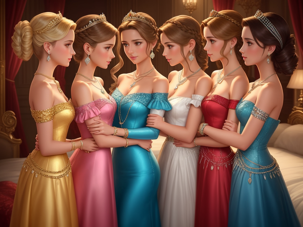 High Quality Images Six Beautiful European Princesses Small Perky